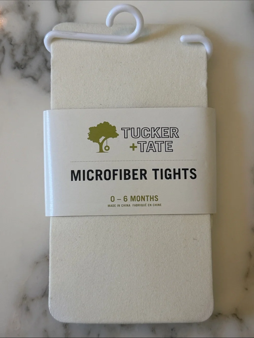 NWT Tucker + Tate Baby Girls Microfiber Tights Cream Vanilla 0-6 Months